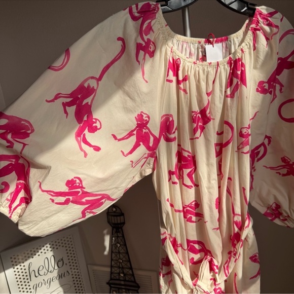 NWT FRANCES VALENTINE BLISS MINI DRESS - PINK MONKEY Sz L - Picture 8 of 10